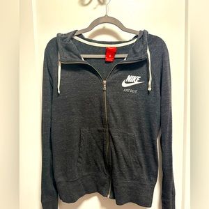 Black Nike full-zip hoodie. Size medium